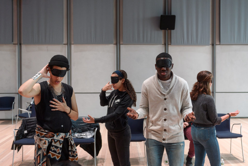 Testimony #2: Experiences of Sterotyping / Silencing, workshop and performance, 1 hour at Whitney Museum for Whitney Teens: Youth Summit, 2 November 2018. Photo by Filip Wolak.