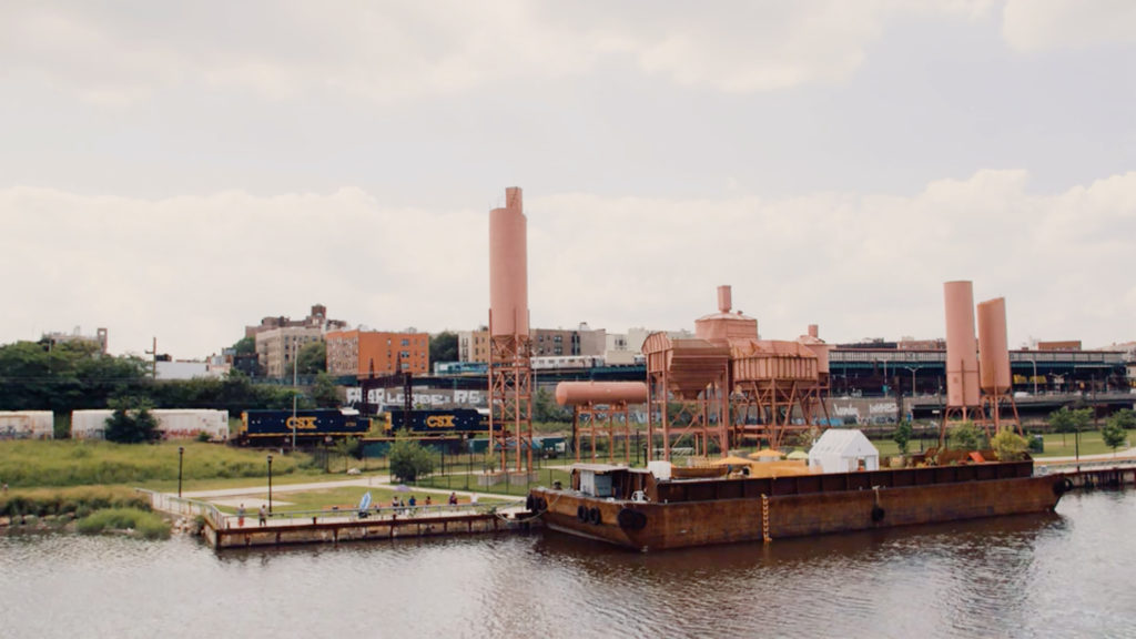 Swale docked at Concrete Plant Park in the Bronx, New York. Photo courtesy of RAVA Films.
