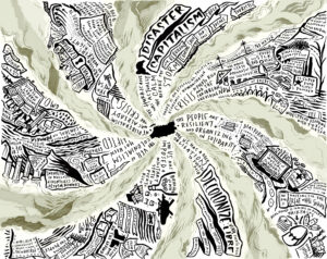"Storm Diagram" artwork by Emily Simons, courtesy of AgitArte.